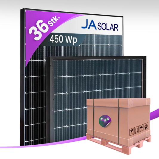JA Solar 450Wp Bifazial Glas-Glas Black Frame (Palette)